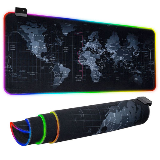 Dragon RGB Gaming Mouse Pad World Map